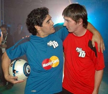 marodona  et  lionel messi